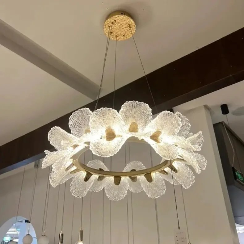 Flower Chandelier Lighting Home Decor For Dining Room Living Room Indoor
