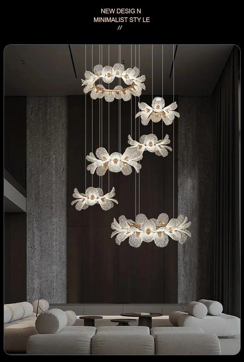 Flower Chandelier Lighting Home Decor For Dining Room Living Room Indoor