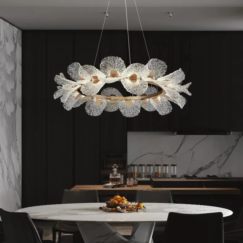 Flower Chandelier Lighting Home Decor For Dining Room Living Room Indoor