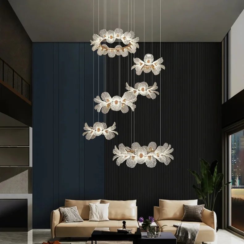 Flower Chandelier Lighting Home Decor For Dining Room Living Room Indoor