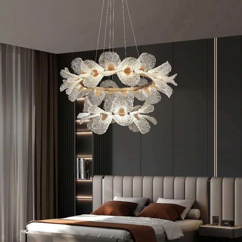 Flower Chandelier Lighting Home Decor For Dining Room Living Room Indoor