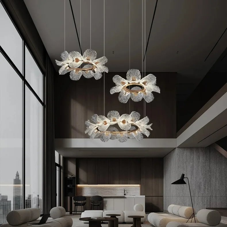 Flower Chandelier Lighting Home Decor For Dining Room Living Room Indoor