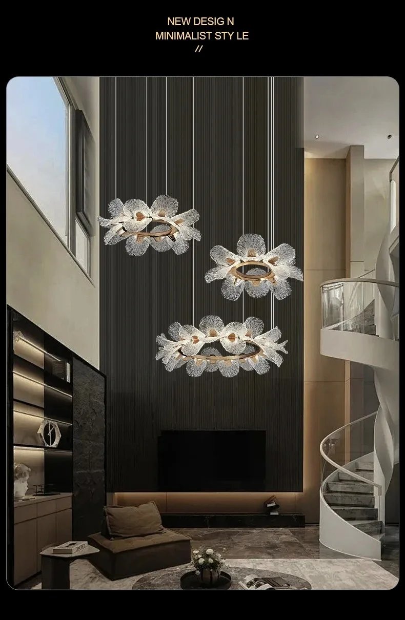 Flower Chandelier Lighting Home Decor For Dining Room Living Room Indoor