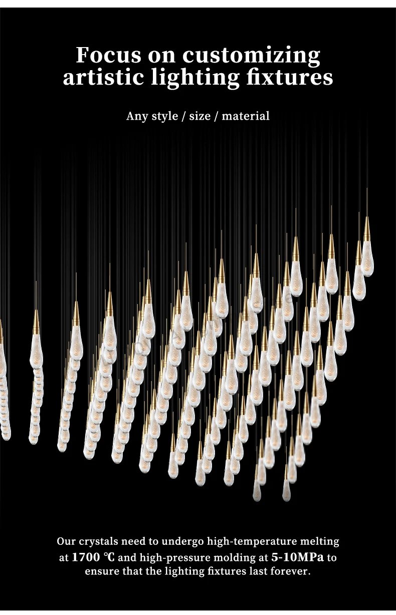 Glass Stone Custom Chandelier Lighting Factory