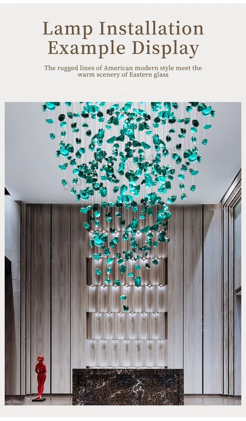 High Ceiling Chandelier Glass Art Custom Lighting Industry