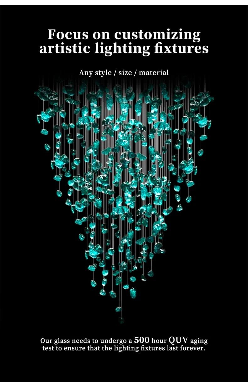 High Ceiling Chandelier Glass Art Custom Lighting Industry