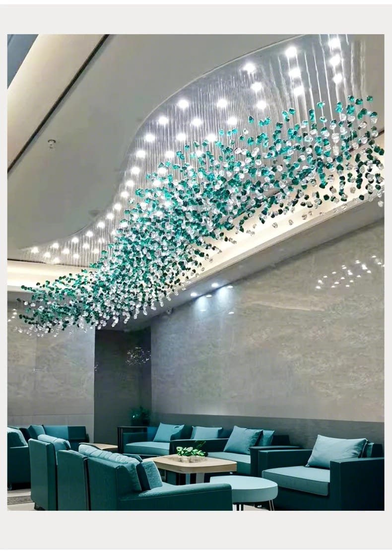 High Ceiling Chandelier Glass Art Custom Lighting Industry