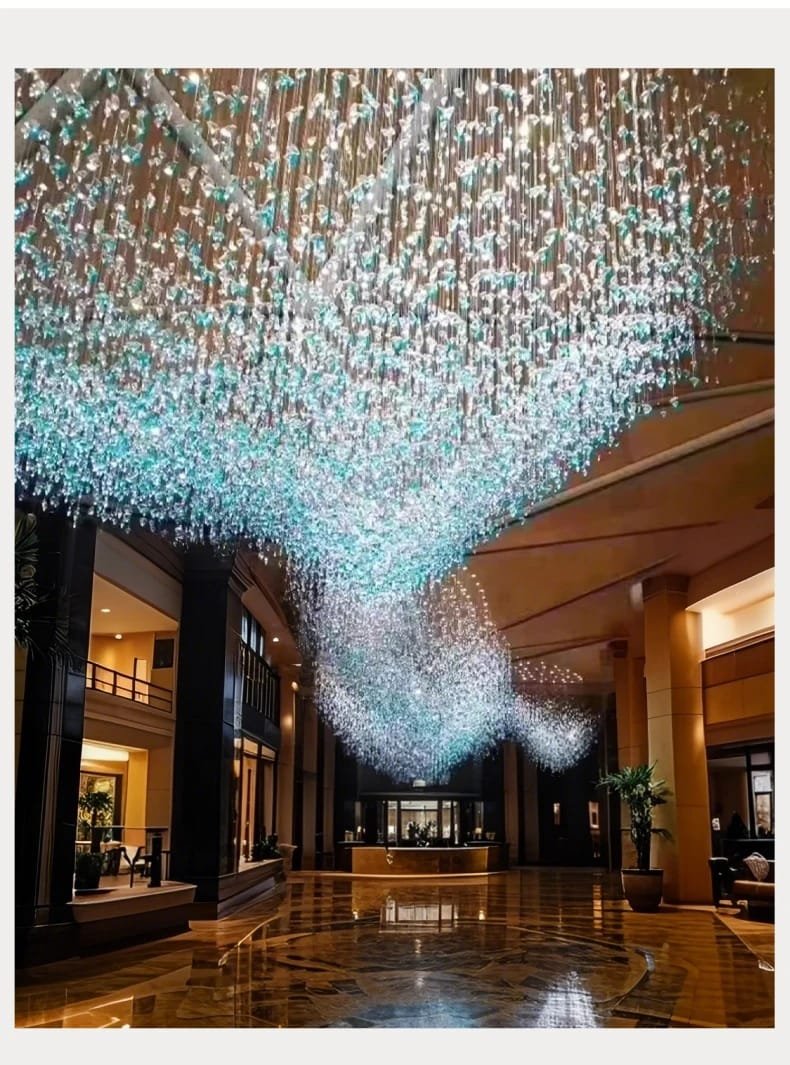 High Ceiling Chandelier Glass Art Custom Lighting Industry