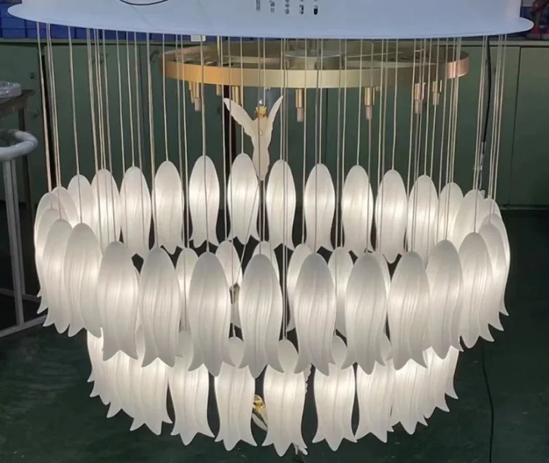 Modern Ceramic Ceiling Chandelier Custom Made For Staircase Loft Stairway Modern Ceramic Ceiling Chandelier Custom Made For Staircase Loft Stairway