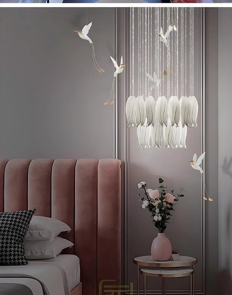 Modern Ceramic Ceiling Chandelier Custom Made For Staircase Loft Stairway Modern Ceramic Ceiling Chandelier Custom Made For Staircase Loft Stairway