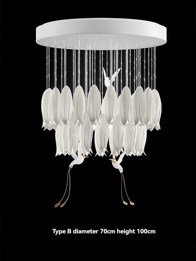 Modern Ceramic Ceiling Chandelier Custom Made For Staircase Loft Stairway Modern Ceramic Ceiling Chandelier Custom Made For Staircase Loft Stairway