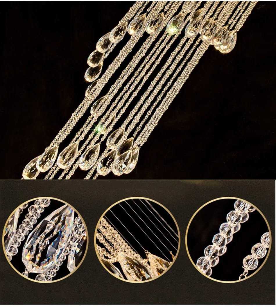 Modern Crystal Bespoke Chandelier Designs Spiral Staircase Lamp Modern Crystal Bespoke Chandelier Designs Spiral Staircase Lamp