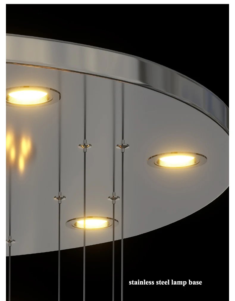 Modern Stars Glass Custom Chandelier Lighting Stair Hanging Light