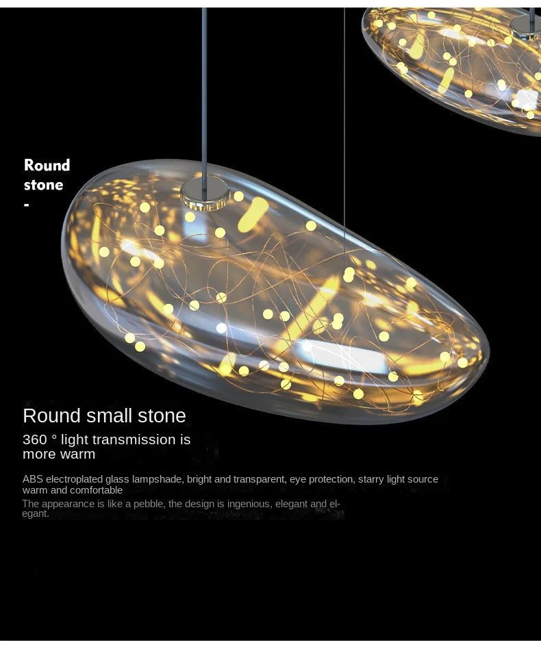 Modern Stars Glass Custom Chandelier Lighting Stair Hanging Light