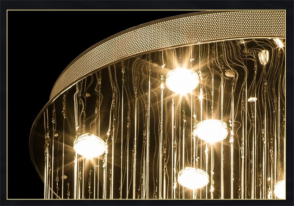 Modern Elegant K9 Crystal Spiral Raindrop Staircase Chandelier Modern Elegant K9 Crystal Spiral Raindrop Staircase Chandelier