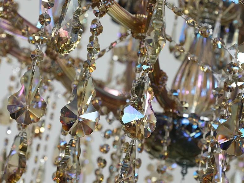 Candle Crystal Maria Theresa Chandelier Large Champagne Candle Crystal Maria Theresa Chandelier Large Champagne