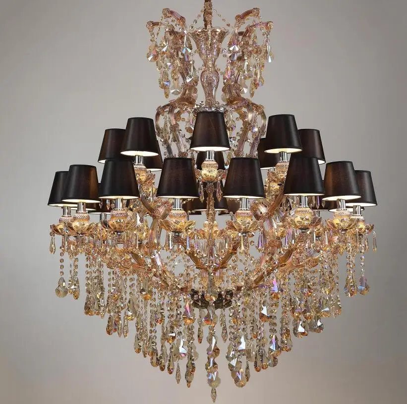 Candle Crystal Maria Theresa Chandelier Large Champagne Candle Crystal Maria Theresa Chandelier Large Champagne