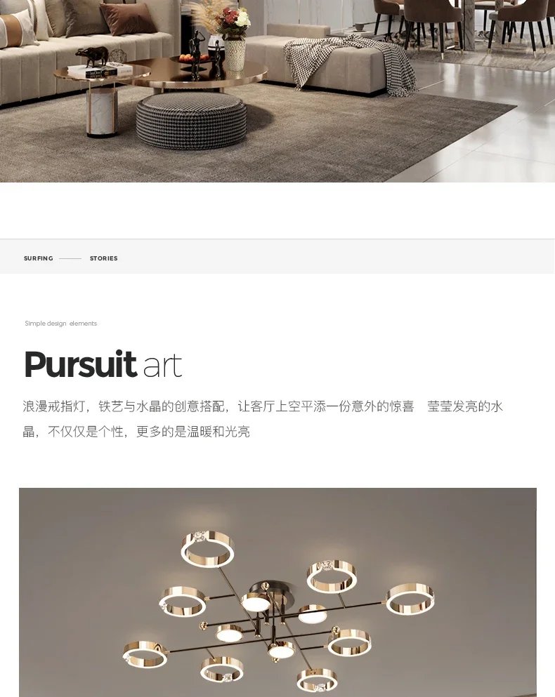 LED Pendant Light Modern Circlar Metal