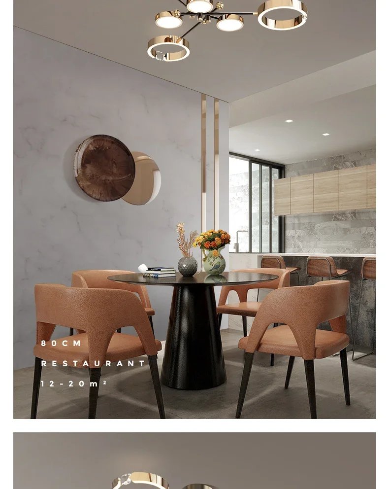 LED Pendant Light Modern Circlar Metal