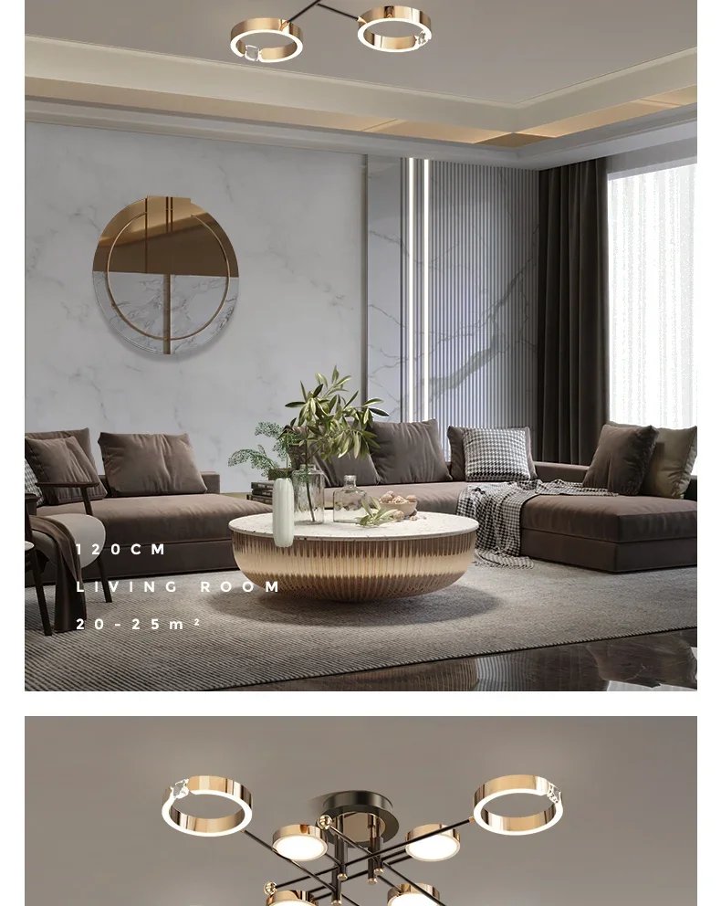 LED Pendant Light Modern Circlar Metal