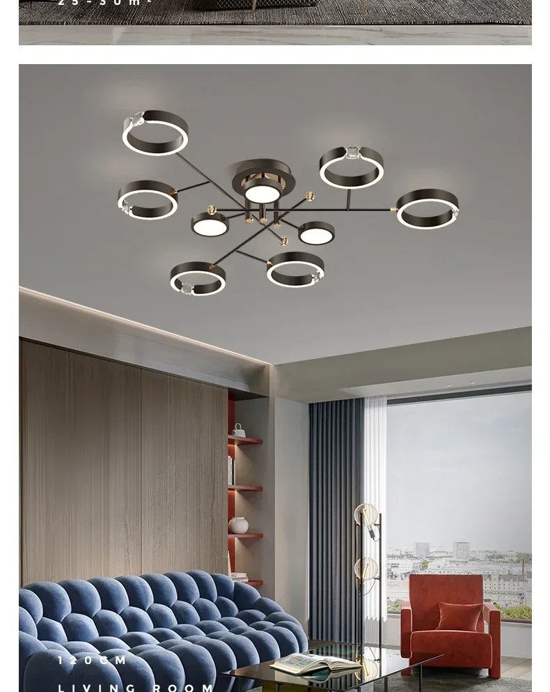 LED Pendant Light Modern Circlar Metal