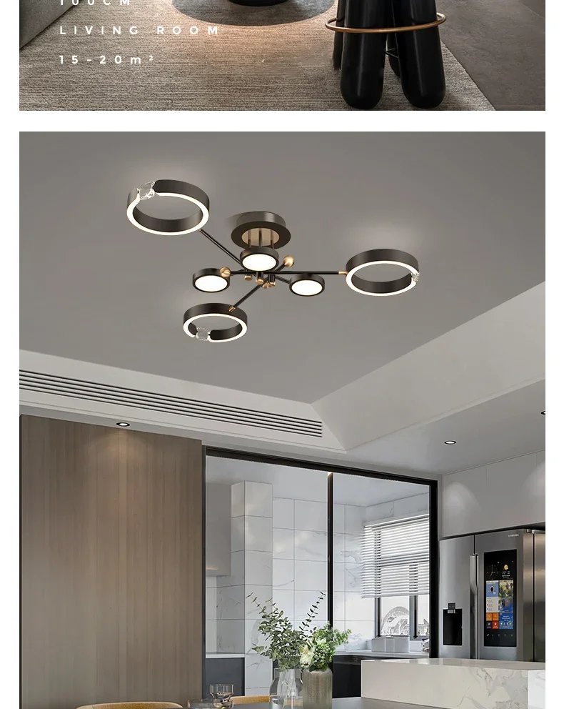 LED Pendant Light Modern Circlar Metal