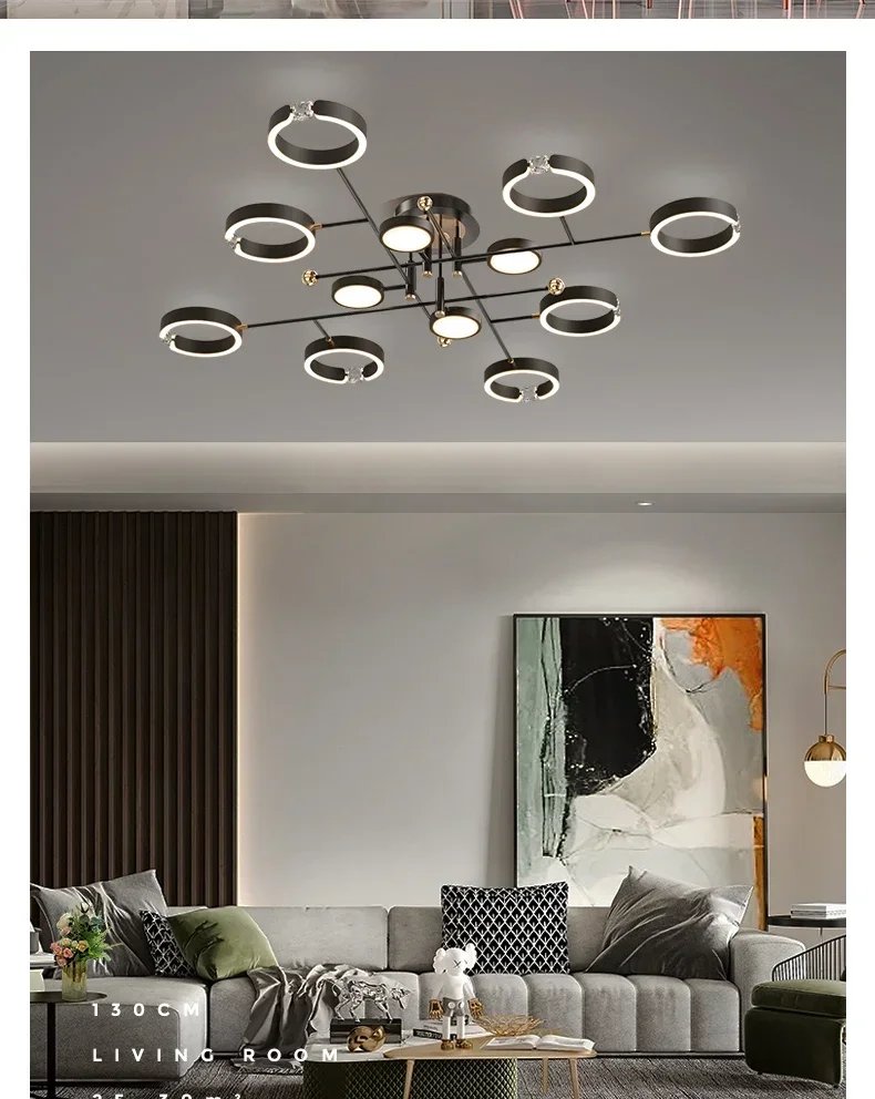 LED Pendant Light Modern Circlar Metal