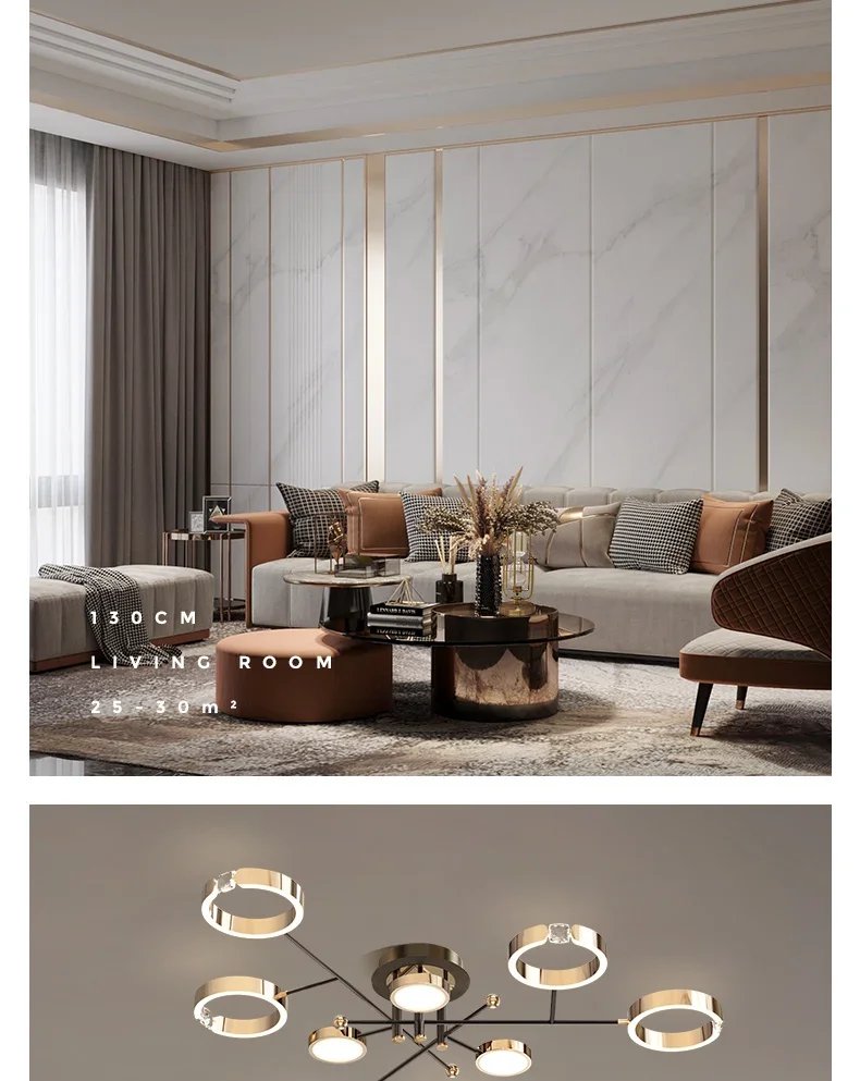 LED Pendant Light Modern Circlar Metal