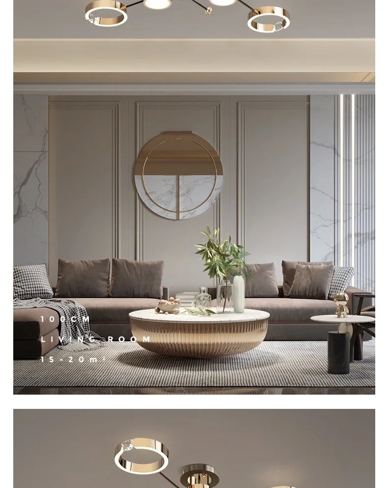 LED Pendant Light Modern Circlar Metal