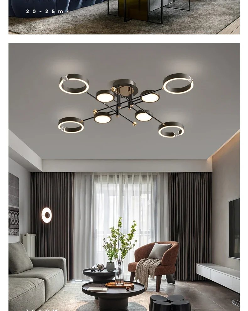 LED Pendant Light Modern Circlar Metal