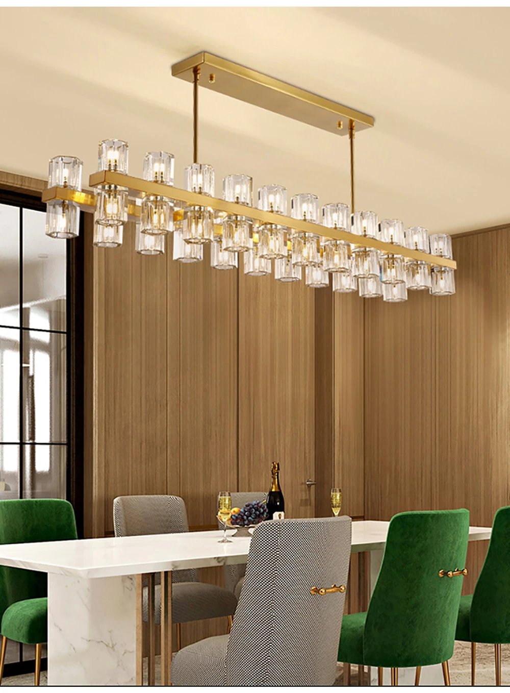 Modern Custom Size Ceiling Glass Chandelier Lighting