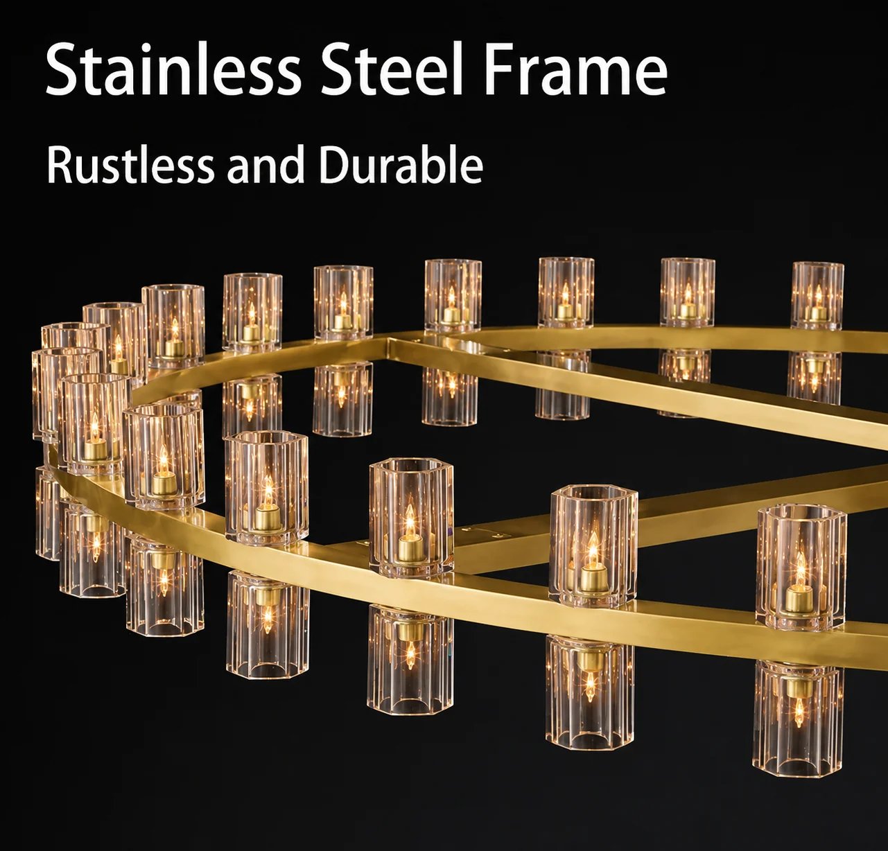 Modern Custom Size Ceiling Glass Chandelier Lighting