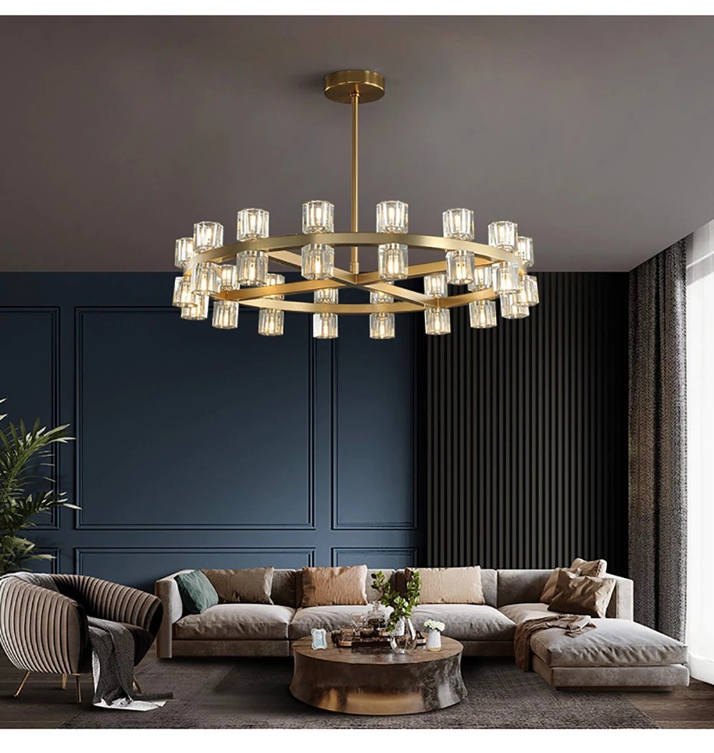Modern Custom Size Ceiling Glass Chandelier Lighting