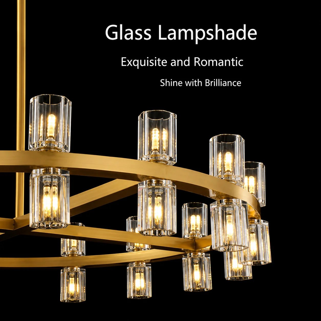 Modern Custom Size Ceiling Glass Chandelier Lighting