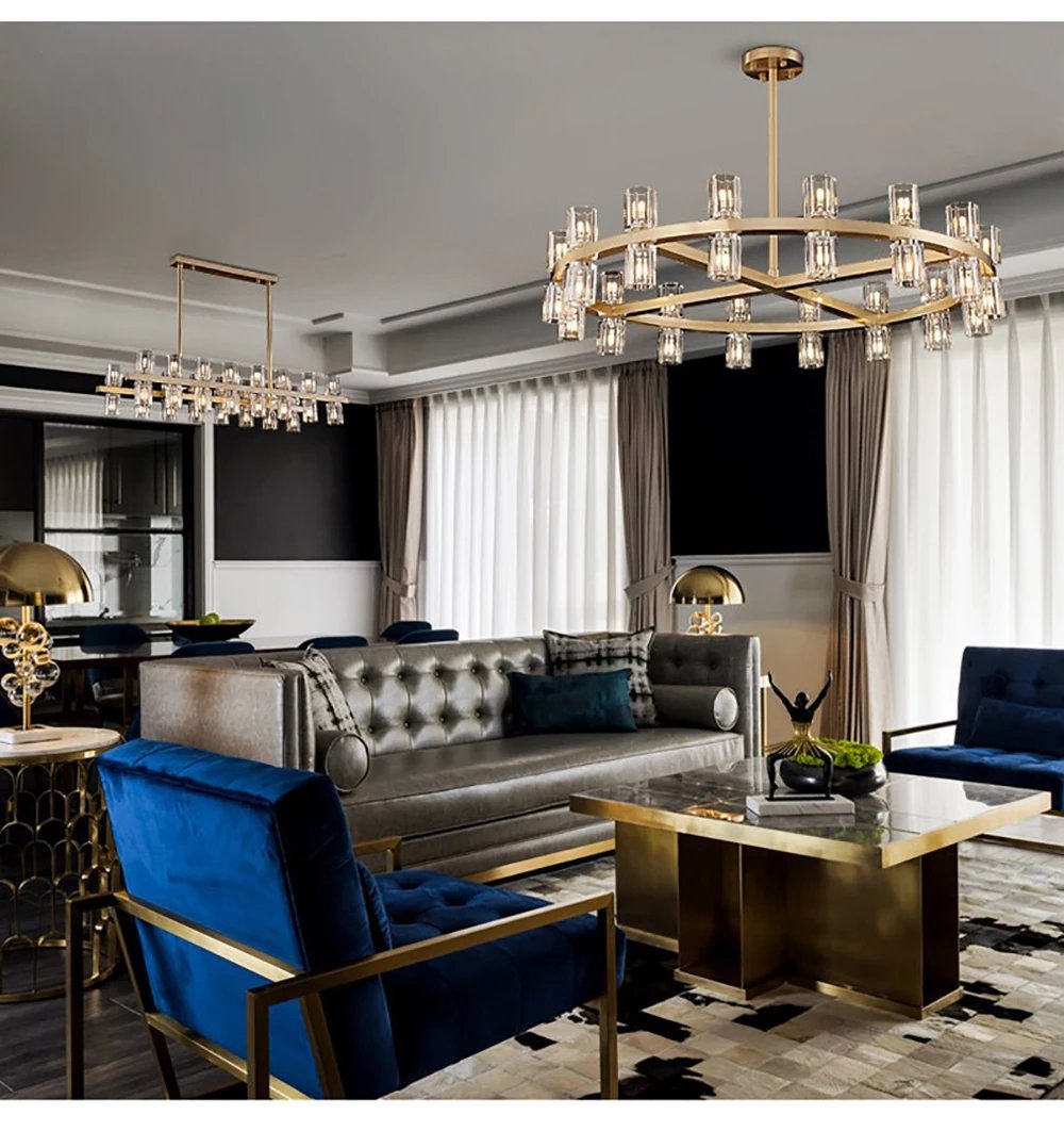 Modern Custom Size Ceiling Glass Chandelier Lighting