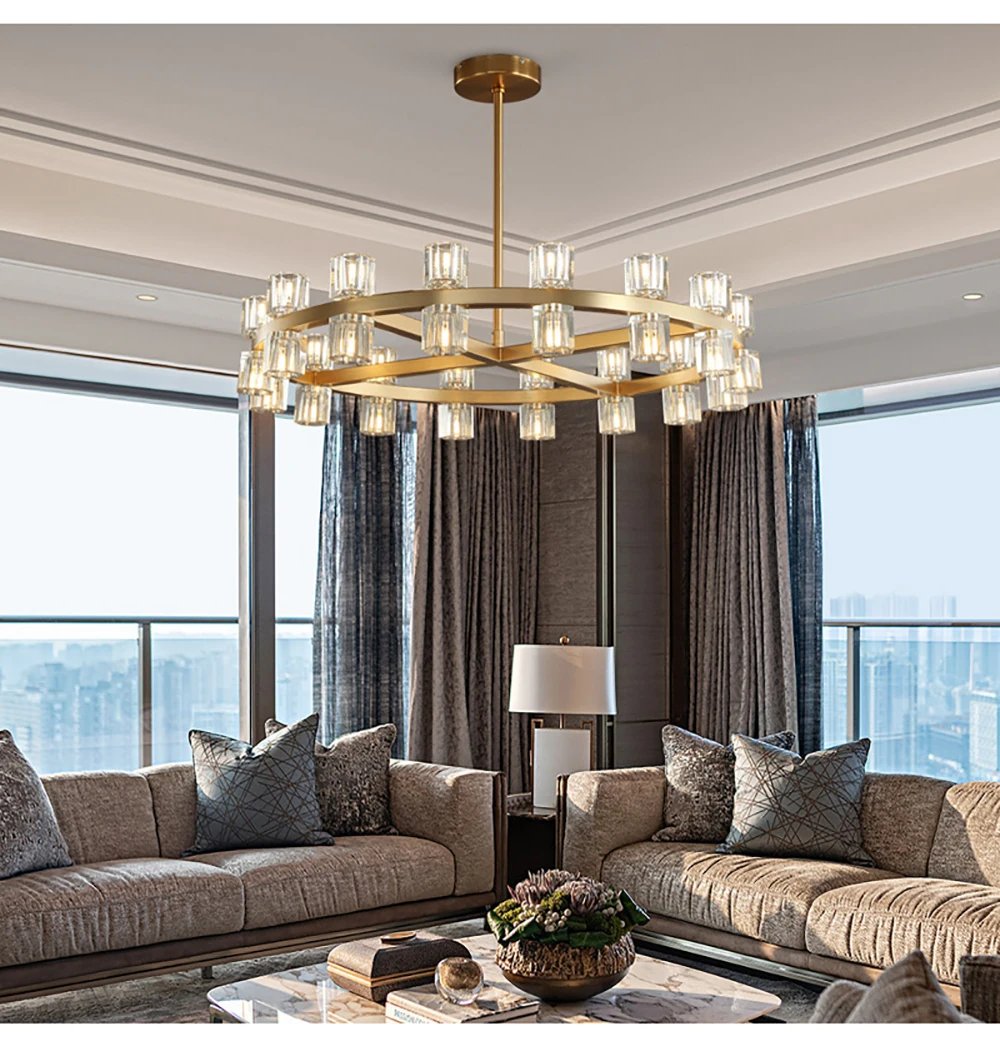 Modern Custom Size Ceiling Glass Chandelier Lighting