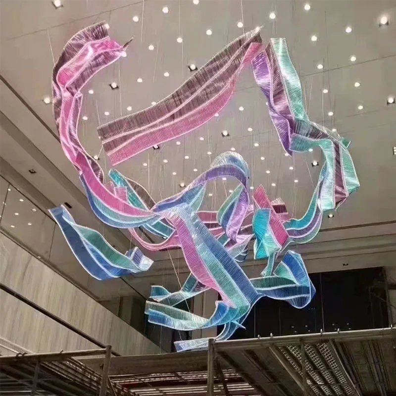 Decoration Customized Chandeliers Modern Art Color Glass
