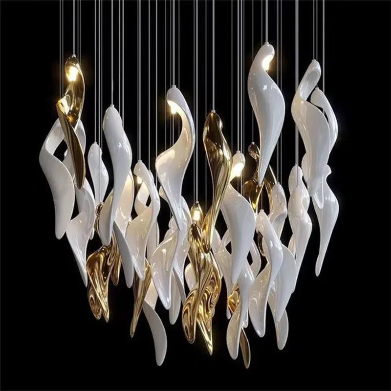 Spiral Custom Pendant Lamp Metal Dimmable Fixture Spiral Custom Pendant Lamp Metal Dimmable Fixture