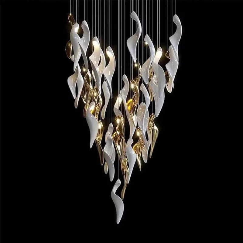 Spiral Custom Pendant Lamp Metal Dimmable Fixture Spiral Custom Pendant Lamp Metal Dimmable Fixture